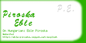 piroska eble business card